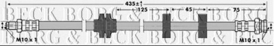 BORG & BECK bbh6955 -  Тормозной шланг